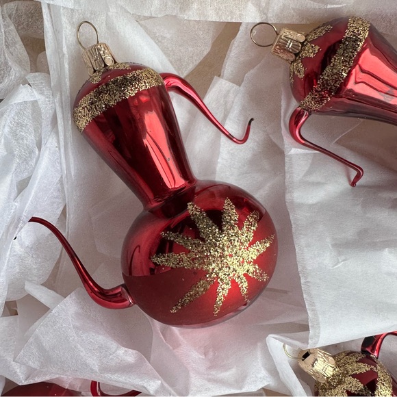 Tea Pots Christmas Ornaments Glass 7 pieces - Picture 10 of 16